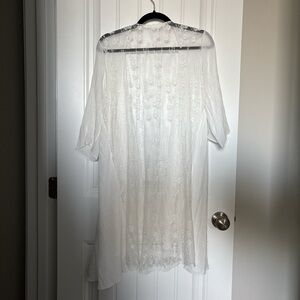 Elegant Sheer White Kimono